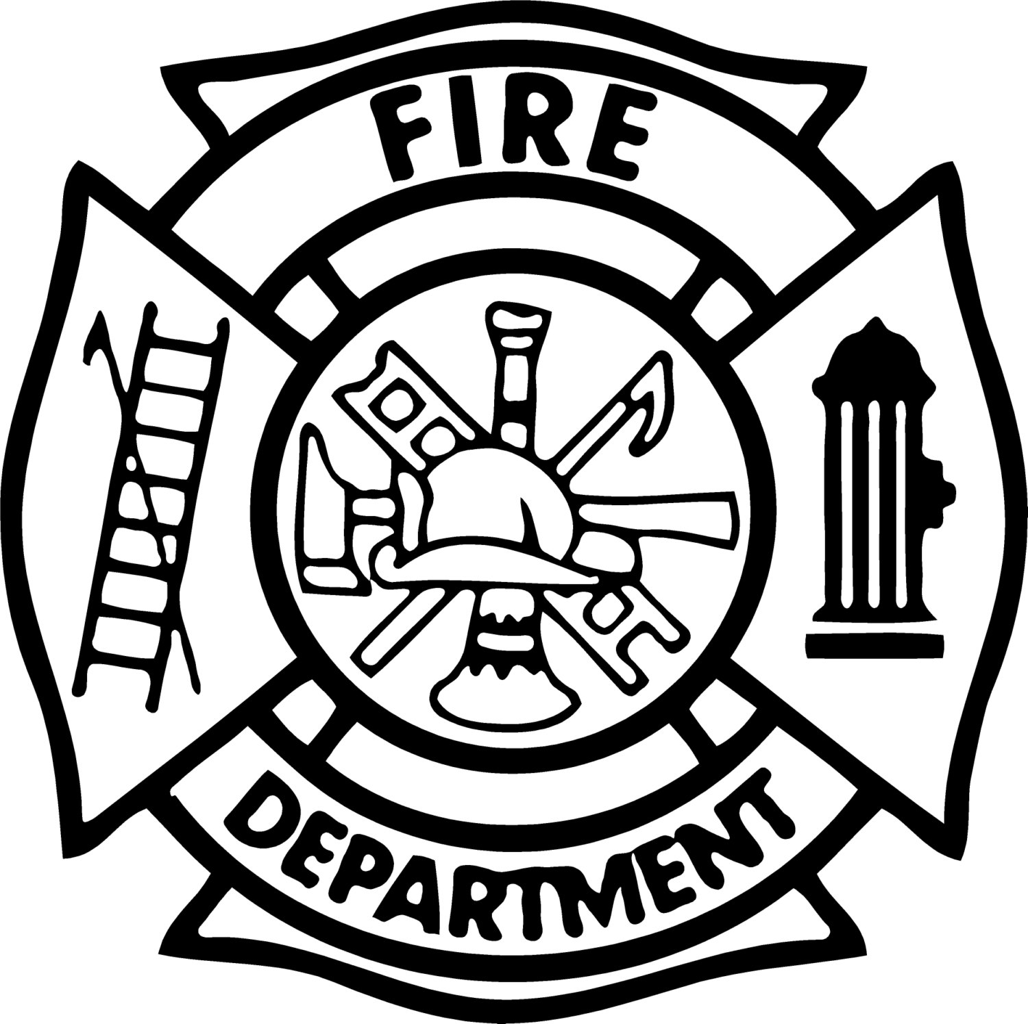 1500x1494 Fine Firefighter Badges Coloring Pages Crest