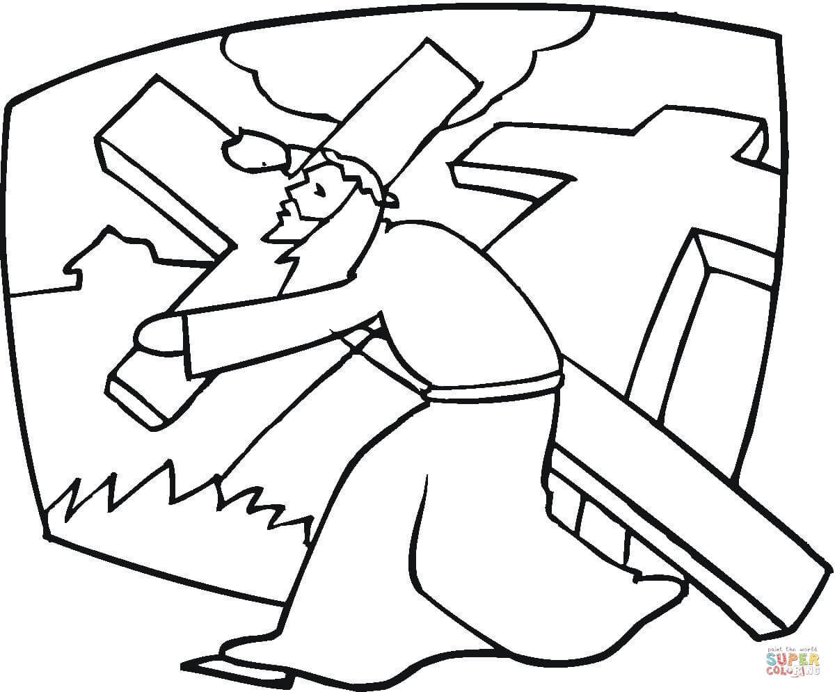 1200x995 Stations Of The Cross Coloring Page Outline