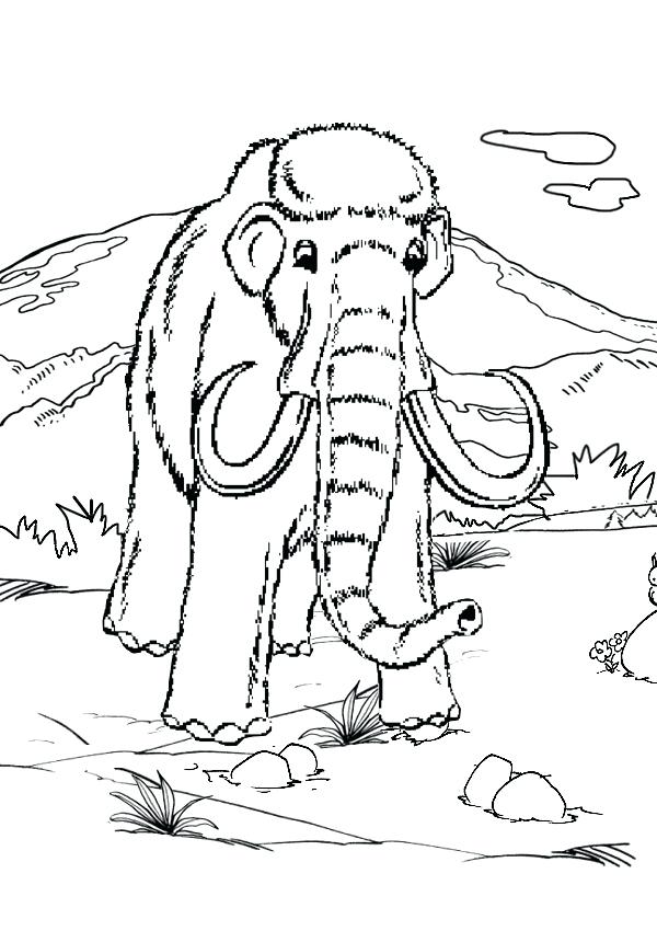 600x850 Wooly Mammoth Coloring Page Click To See Printable Version