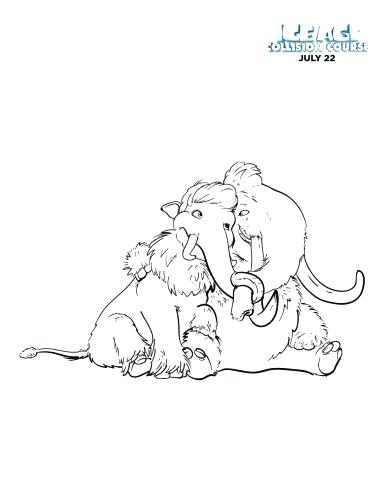 386x500 Coloring Pages Ice Age Coloring Pages Woolly Mammoth 4 Ice Medium
