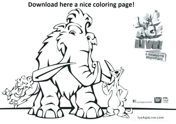 618x436 Ice Age 3 Coloring Pages Ice Age Mammoth Coloring Pages Pics