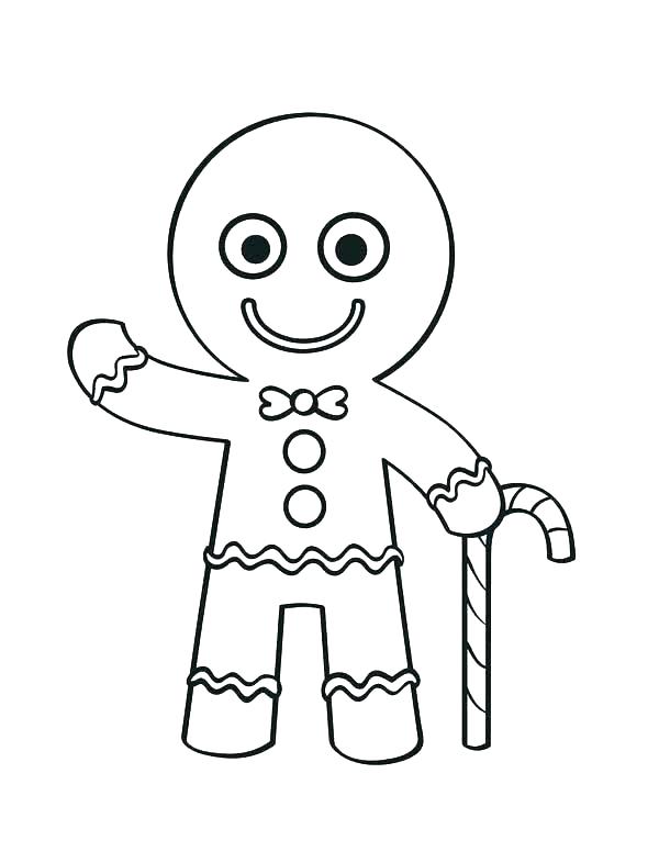 600x776 Gingerbread Man Color Page Coloring Pages Gingerbread Man Free