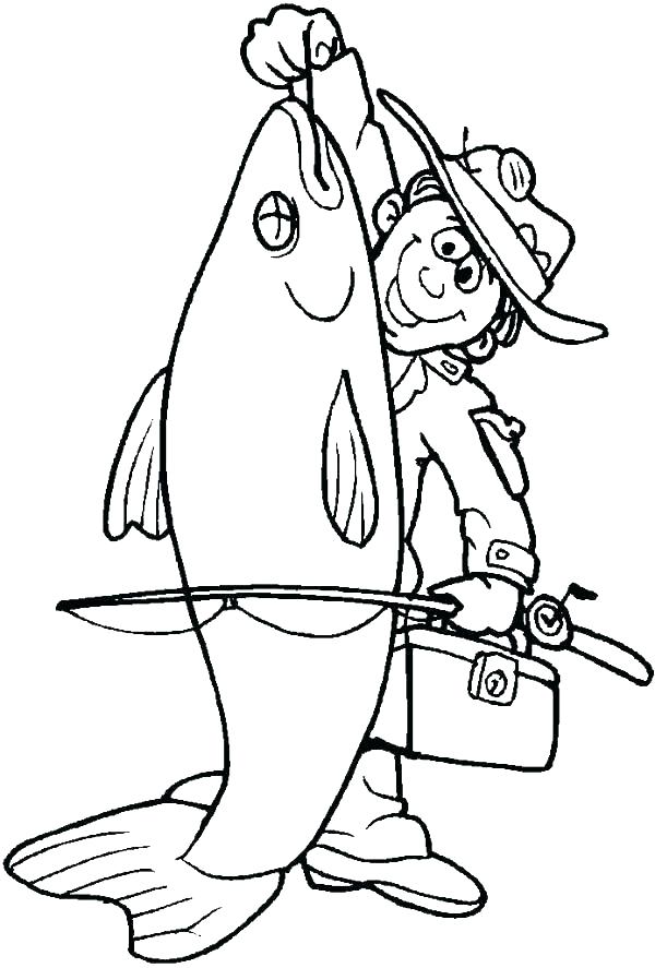 Fishing Coloring Page Fish Man Fishing Coloring Pages 600x887 Fishing Coloring Page Fish Man Fishing Coloring Pages