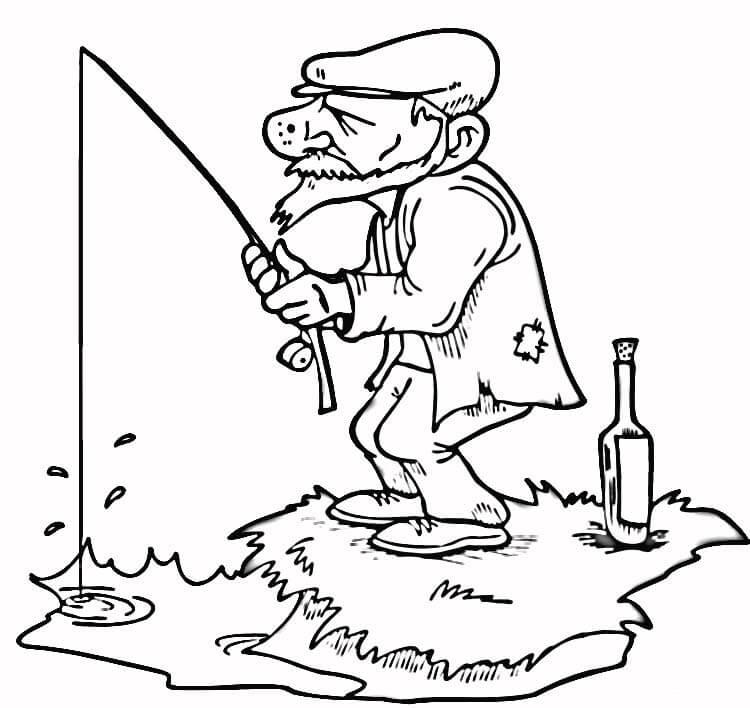 Old Man Fisher Coloring Pages 750x708 Old Man Fisher Coloring Pages
