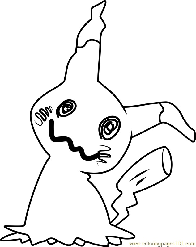 Mimikyu Pokemon Sun And Moon Coloring Page 634x800 Mimikyu Pokemon Sun And Moon Coloring Page
