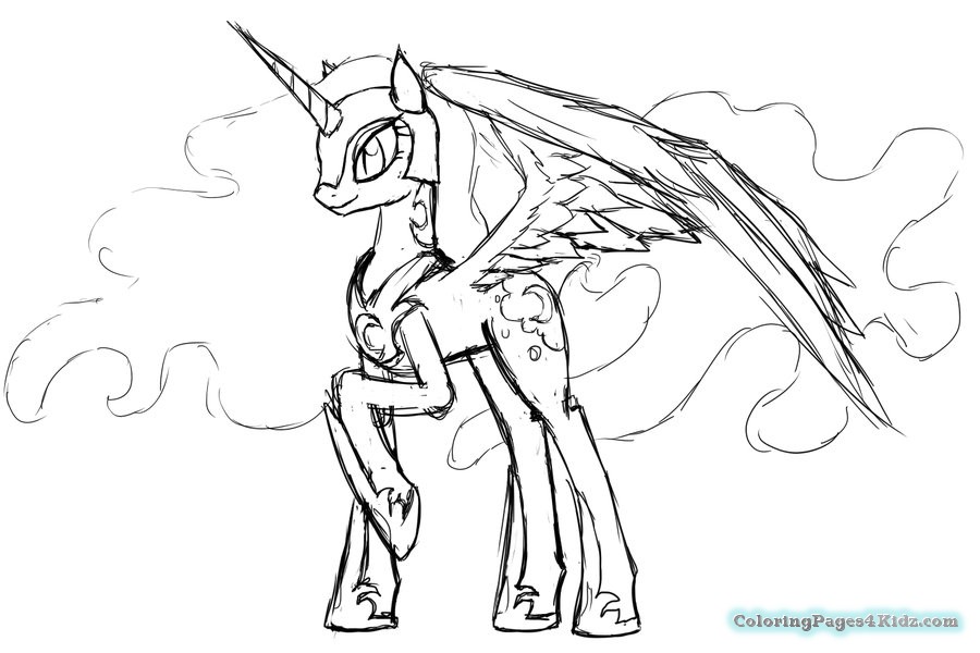 My Little Pony Coloring Pages Nightmare Moon Coloring Pages For Kids 900x600 My Little Pony Coloring Pages Nightmare Moon Coloring Pages For Kids
