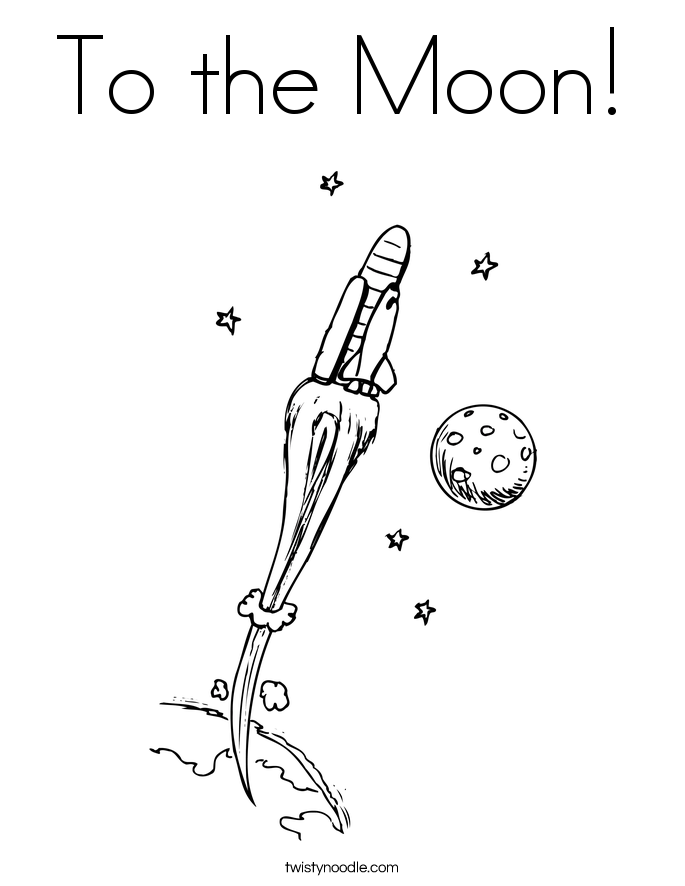 To The Moon Coloring Page 685x886 To The Moon Coloring Page