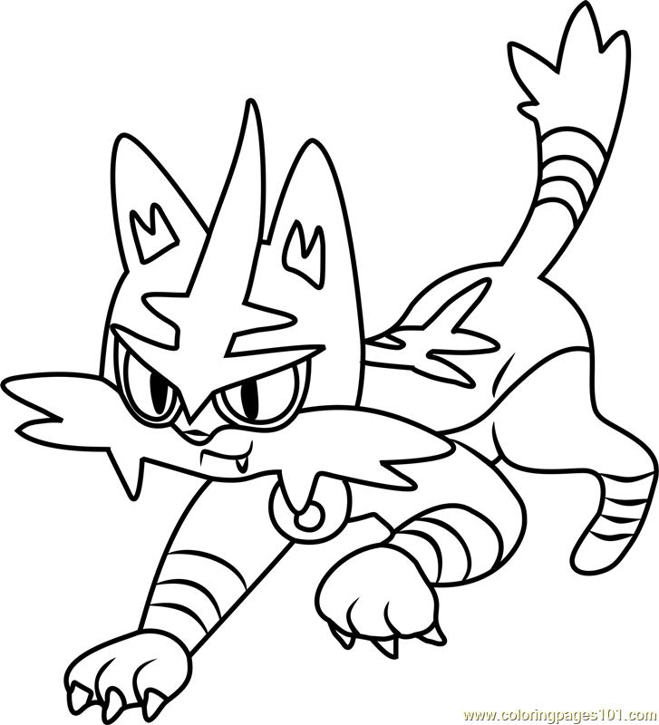 Torracat Pokemon Sun And Moon Coloring Page 727x800 Torracat Pokemon Sun And Moon Coloring Page