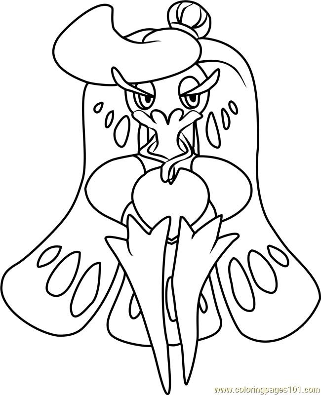 Tsareena Pokemon Sun And Moon Coloring Page 650x800 Tsareena Pokemon Sun And Moon Coloring Page