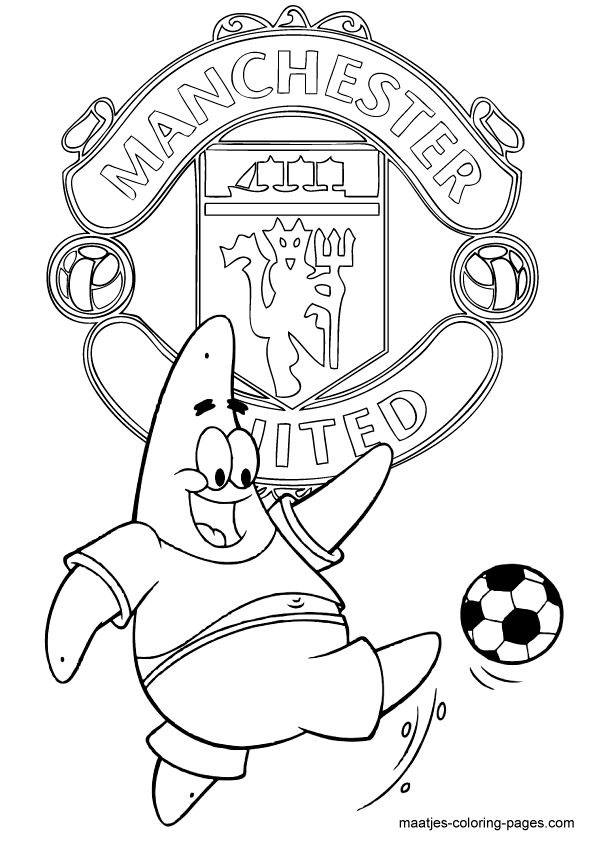 Manchester United Coloring Pages 595x842 Manchester United Coloring Pages