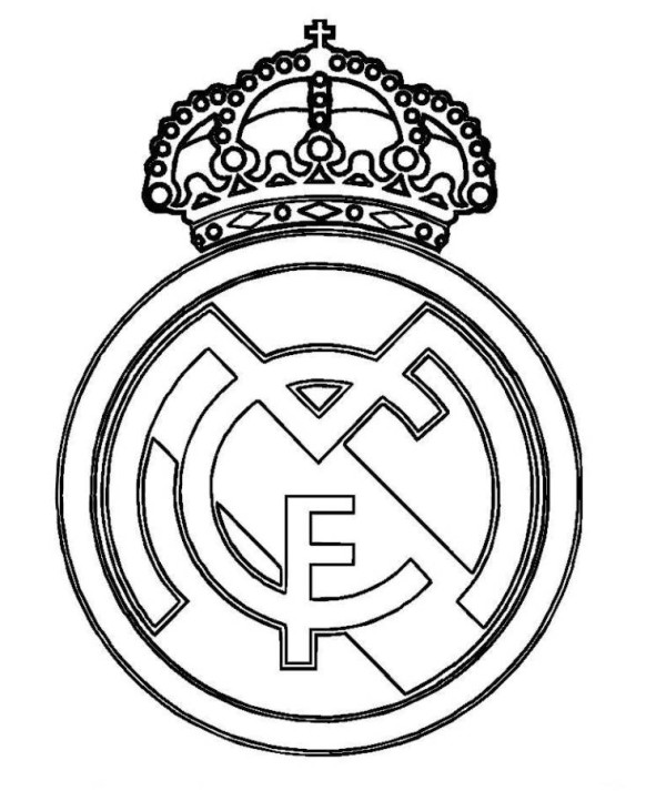 Real Madrid Logo Soccer Coloring Pages Coloring Pages 600x713 Real Madrid Logo Soccer Coloring Pages Coloring Pages