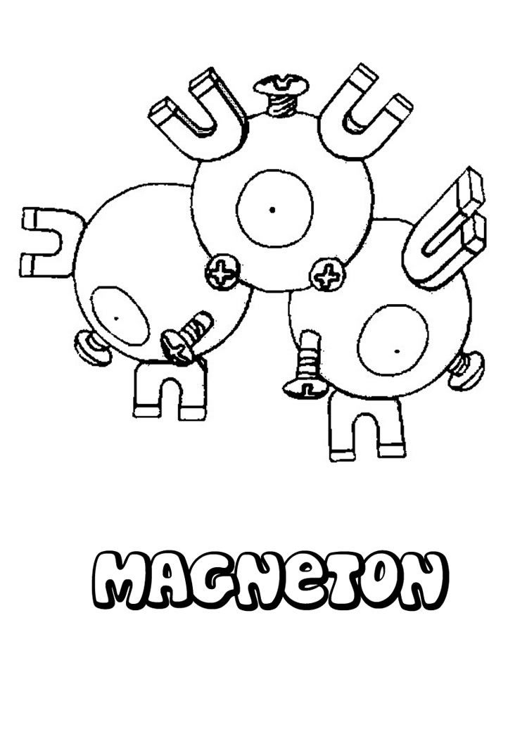 749x1060 Magneton Pokemon Coloring Page. More Electric Pokemon Coloring