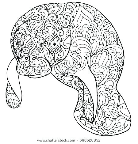 Manatee Coloring Page 2