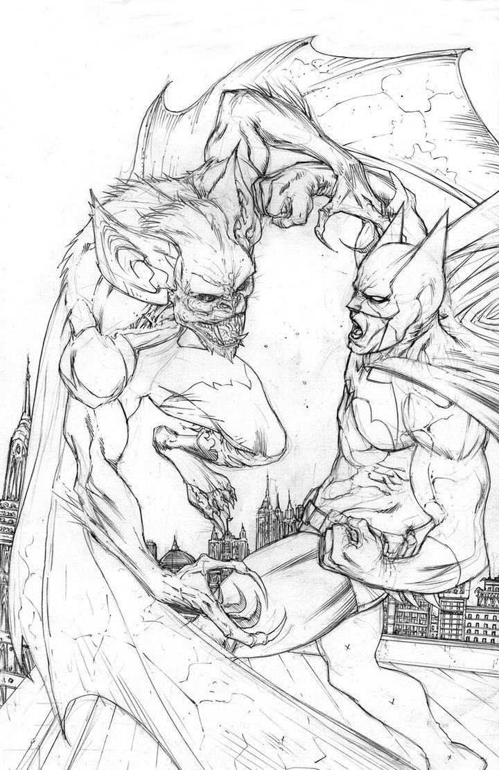 720x1110 Batman Vs Manbat Pencil Unused By Rudyvasquez