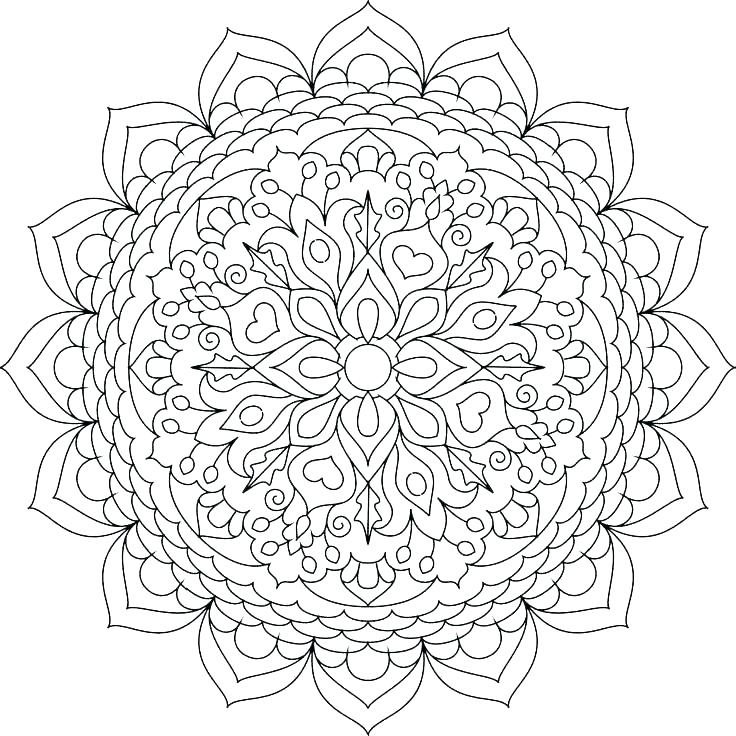 736x736 Mandala Color Pages Flower Mandala Coloring Pages Images Flower