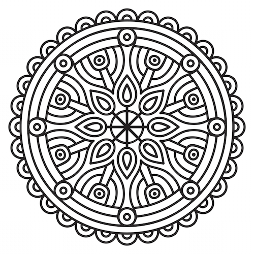 500x500 Mandala Coloring Pages