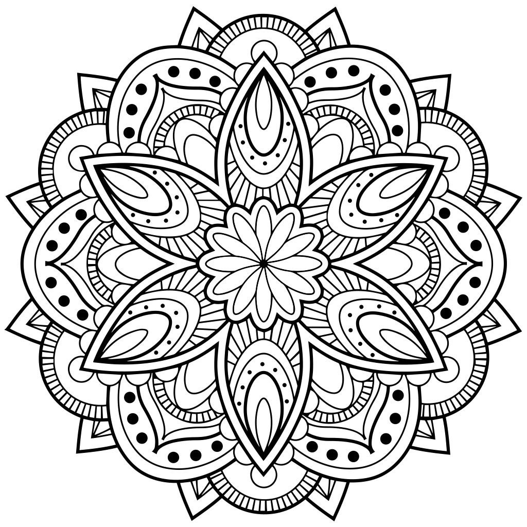 1024x1024 Mandala Coloring Pages For Adults For Android, Ios And Windows