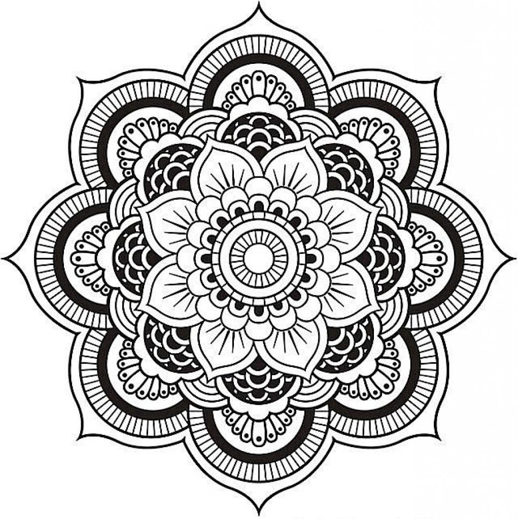 1021x1024 Appealing Mandala Coloring Pages Advanced Level Image For Popular
