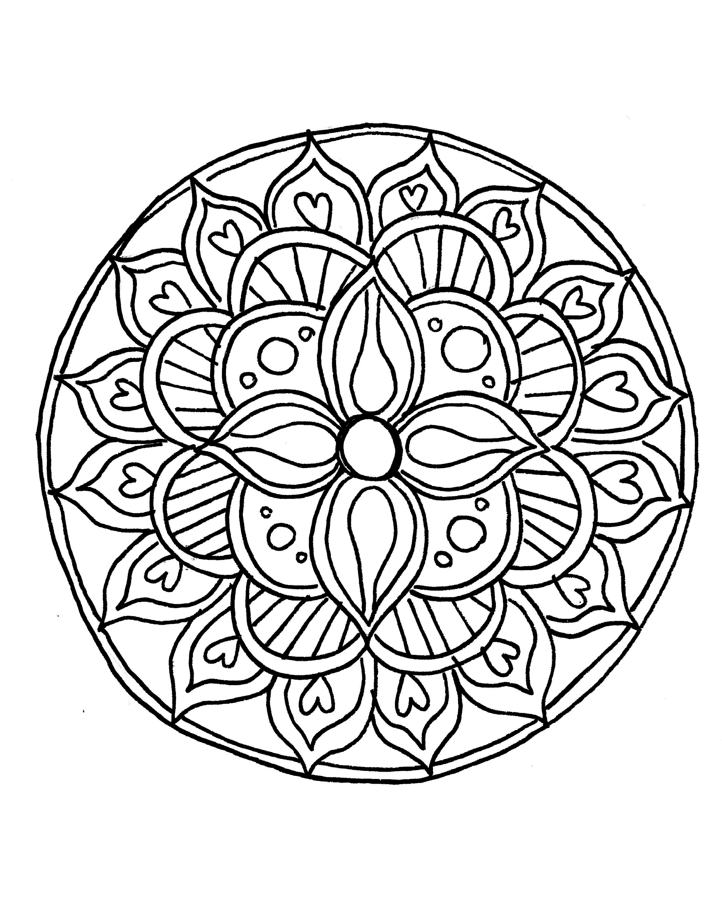 How To Draw A Mandala (With Free Coloring Pages!) 2400x3000 How To Draw A Mandala (With Free Coloring Pages!)