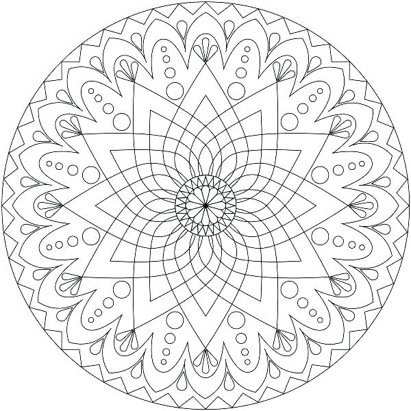 Free Printable Mandalas Coloring Pages Adults Throughout Plan 19 600x600 Free Printable Mandalas Coloring Pages Adults Throughout Plan 19
