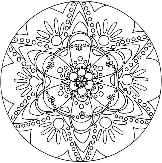 Free Printable Mandala Coloring Pages Adults 650x653 Free Printable Mandala Coloring Pages Adults