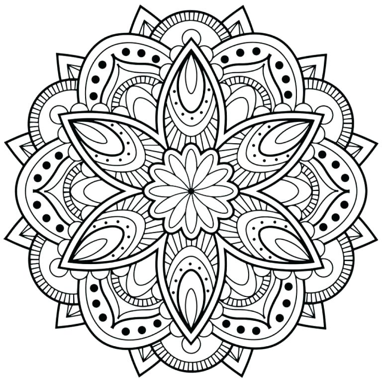 768x768 Mandala Coloring Pages Pdf Com Pertaining To Idea 11