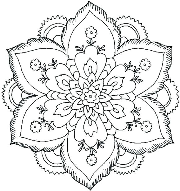 580x615 Mandala Coloring Pages Pdf Mandala Coloring Pages 3 For Kids