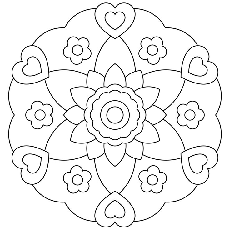 Mandala Coloring Pages Printable Free Kids World Of Printable 736x736 Mandala Coloring Pages Printable Free Kids World Of Printable