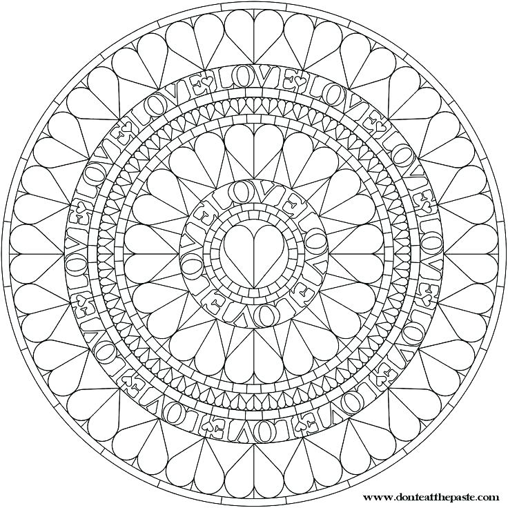 736x736 Mandala Design Coloring Pages