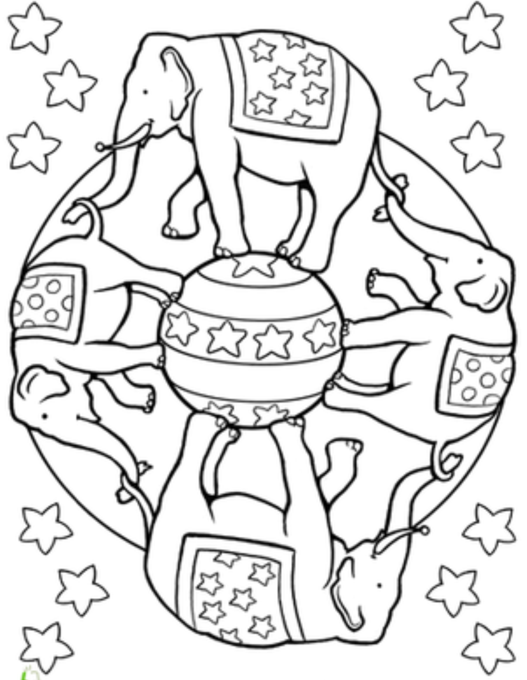 1075x1387 Free Printable Elephant Circus Coloring Pages Diy