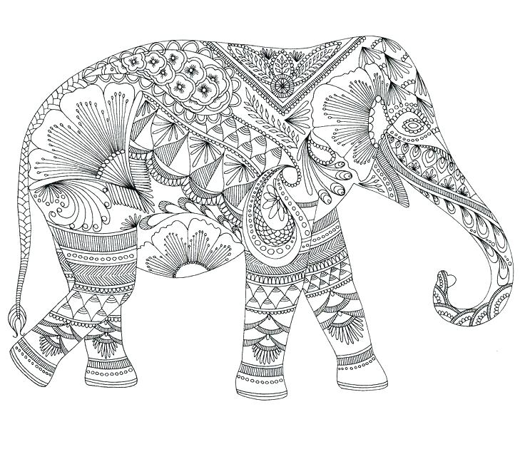 736x665 Printable Elephant Coloring Pages Mandala Coloring Pages Printable