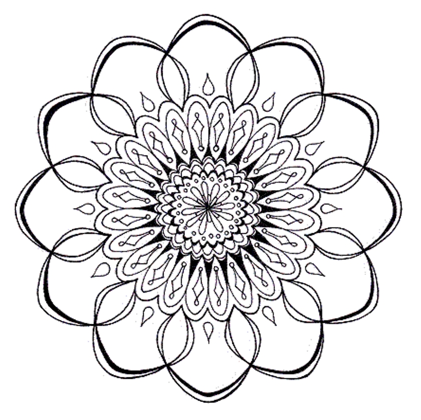 Mandala Flower Coloring Pages Difficult
