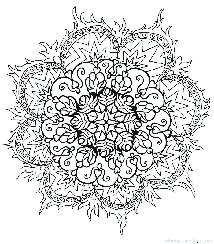 Advanced Flower Coloring Pages Mandala Flower Coloring Pages 700x800 Advanced Flower Coloring Pages Mandala Flower Coloring Pages