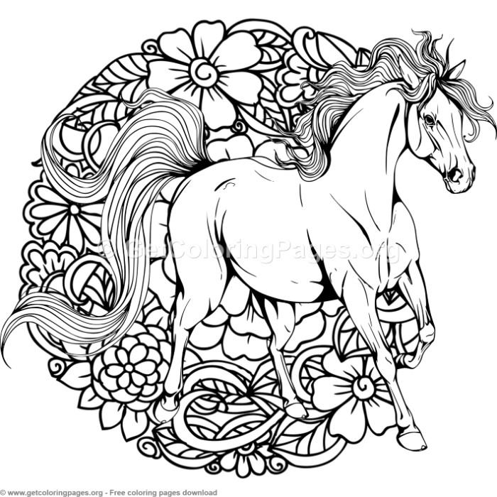 Mandala Horse Coloring Pages
