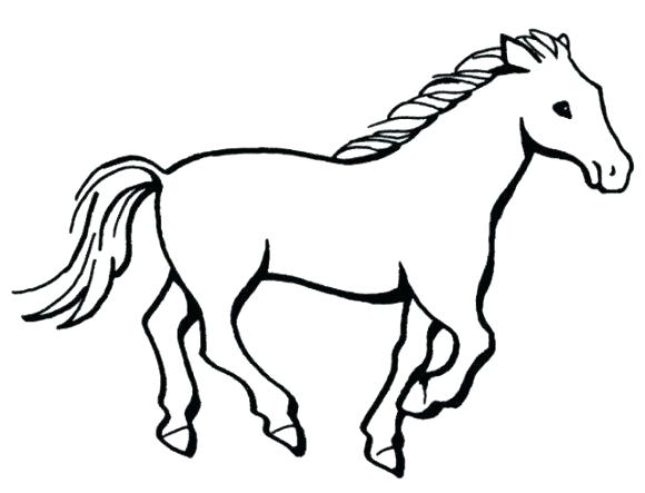 580x443 Easy Coloring Pages Easy Animal Coloring Pages Simple Horse