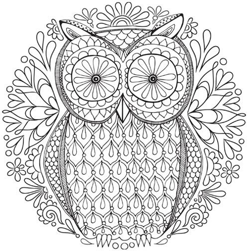 500x504 Free Owl Nature Mandala Coloring Page Inkleur