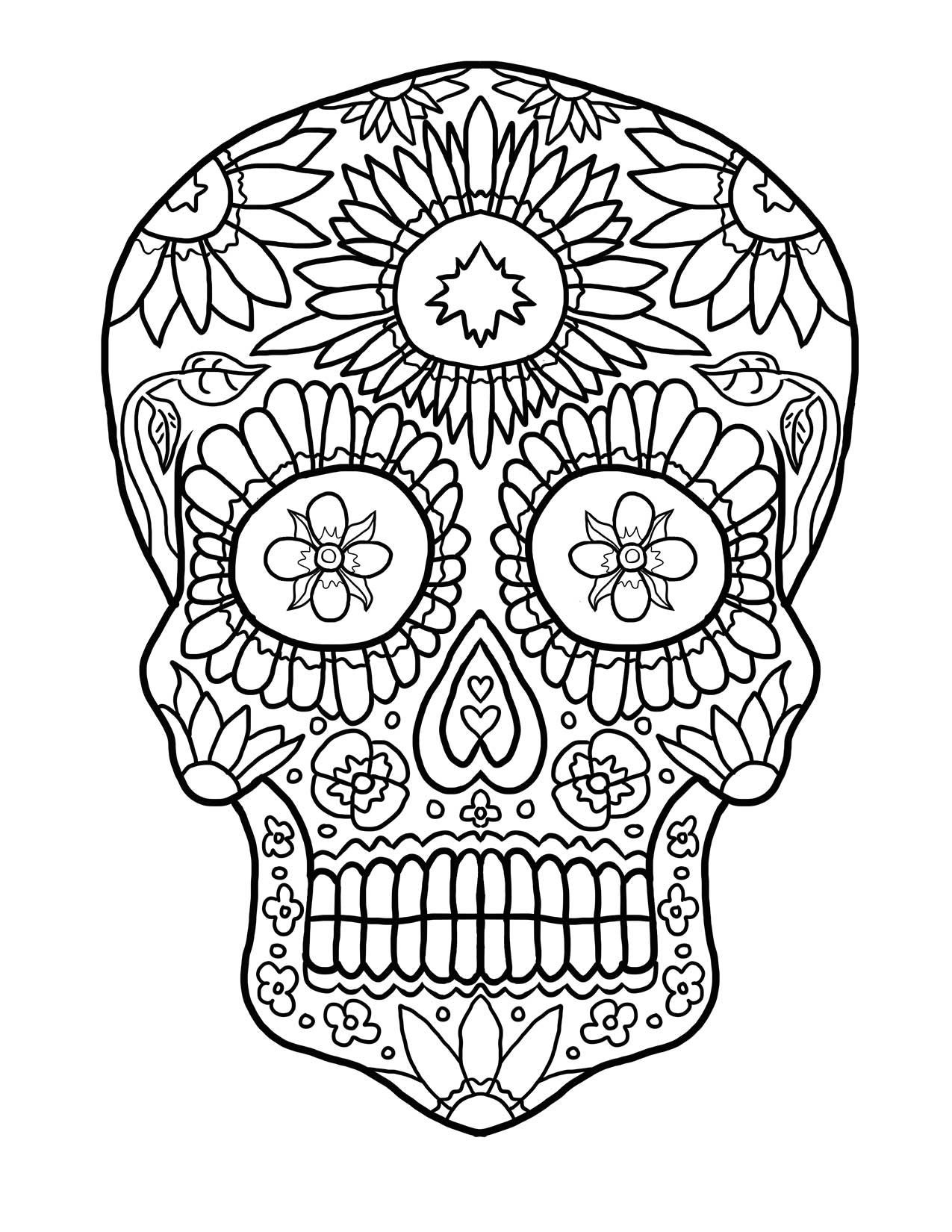 Mandala Skull Coloring Pages at GetColorings.com | Free printable ...