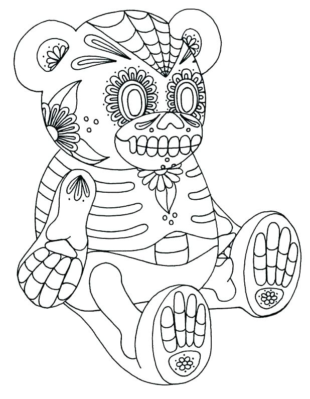 618x795 Coloring Pages Sugar Skulls Sugar Skull Coloring Pages Sugar Skull