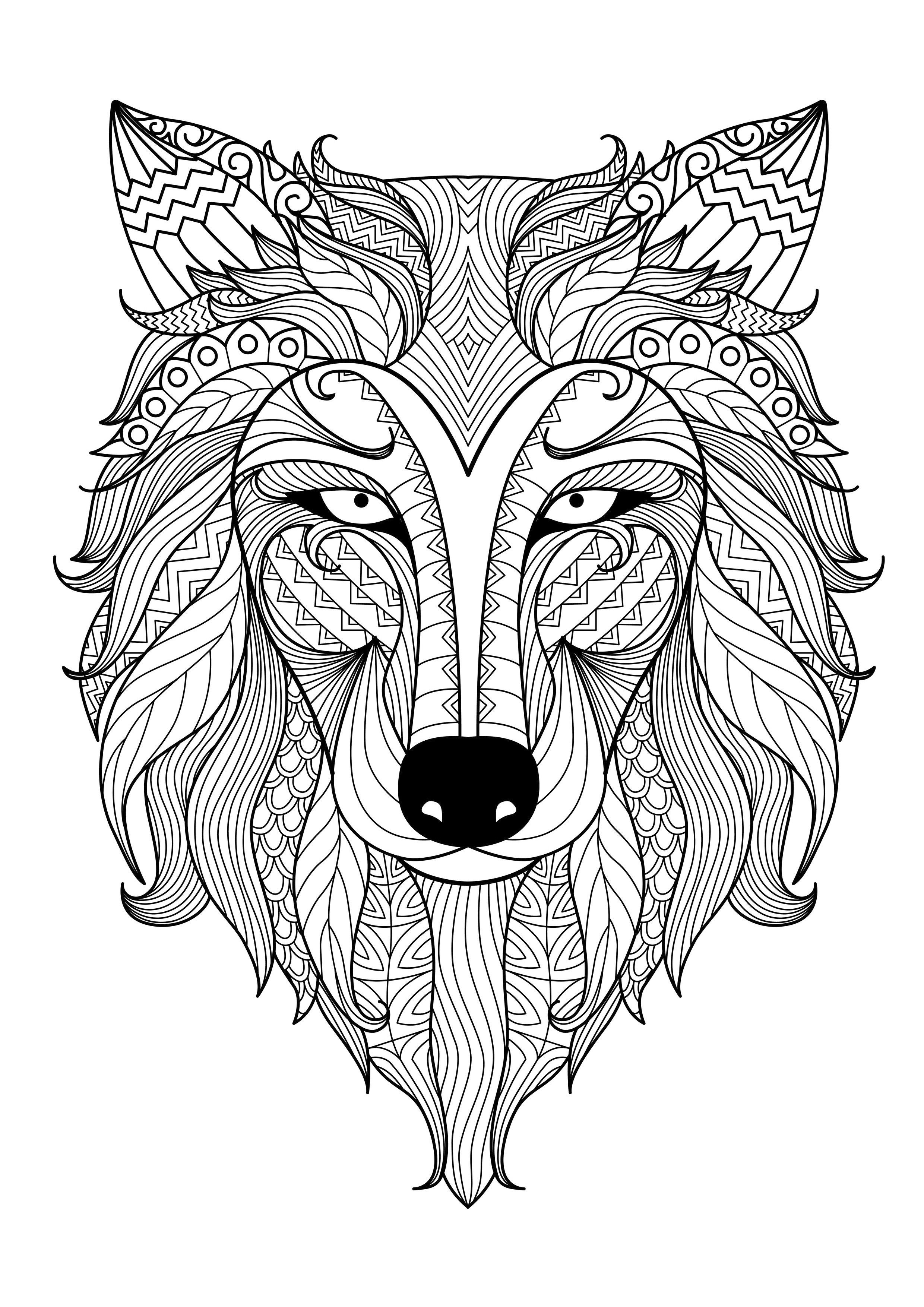 Incredible Adult Coloring Page Of A Wolf, By Bimdeedee (Source 2480x3508 Incredible Adult Coloring Page Of A Wolf, By Bimdeedee (Source