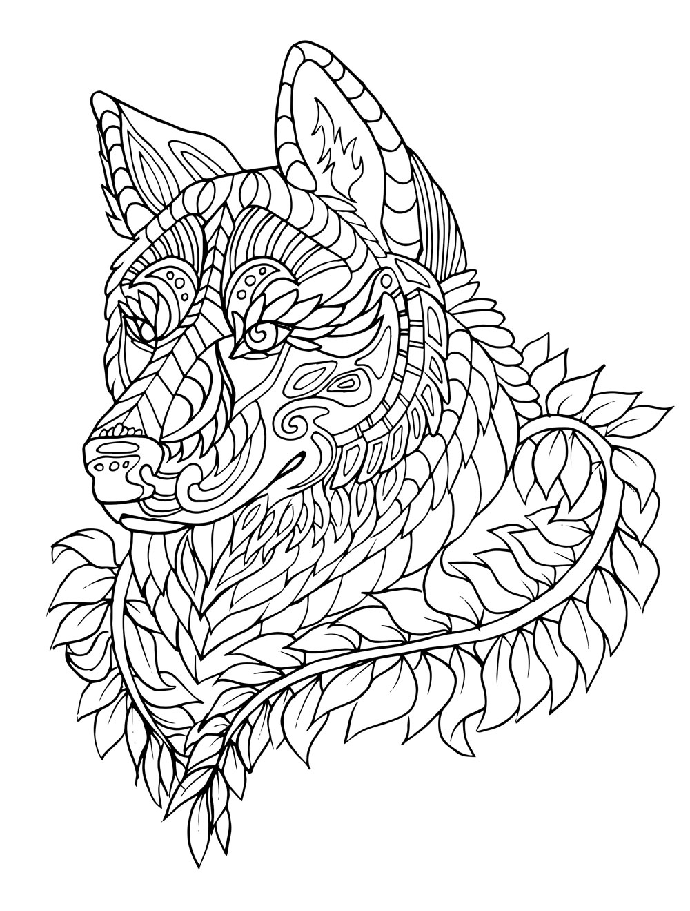 Wolf Mandala Coloring Pages Gallery Coloring For Kids 2018 1000x1319 Wolf Mandala Coloring Pages Gallery Coloring For Kids 2018