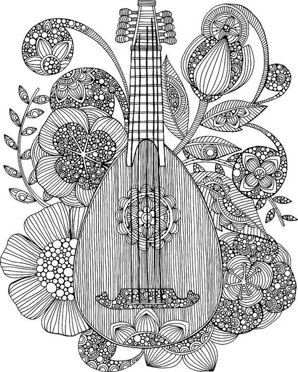 600x750 Ever Mandolin Art Print By Valentina Harper Mandolin, Printing