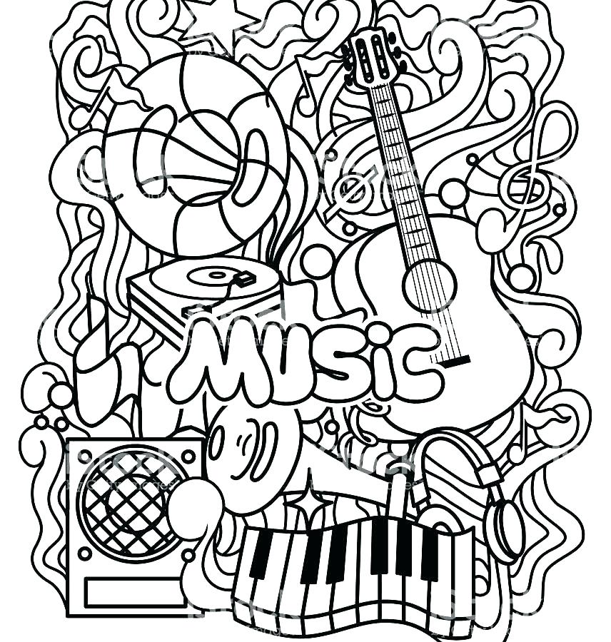 856x900 Musical Instruments Coloring Pages Free Music Coloring Pages
