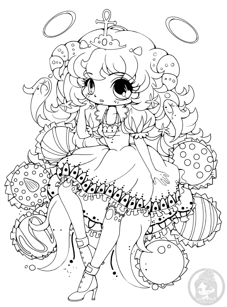 757x1024 Coloriage Manga Chibi Truffe Par Yampuff Chibi, Coloring Books