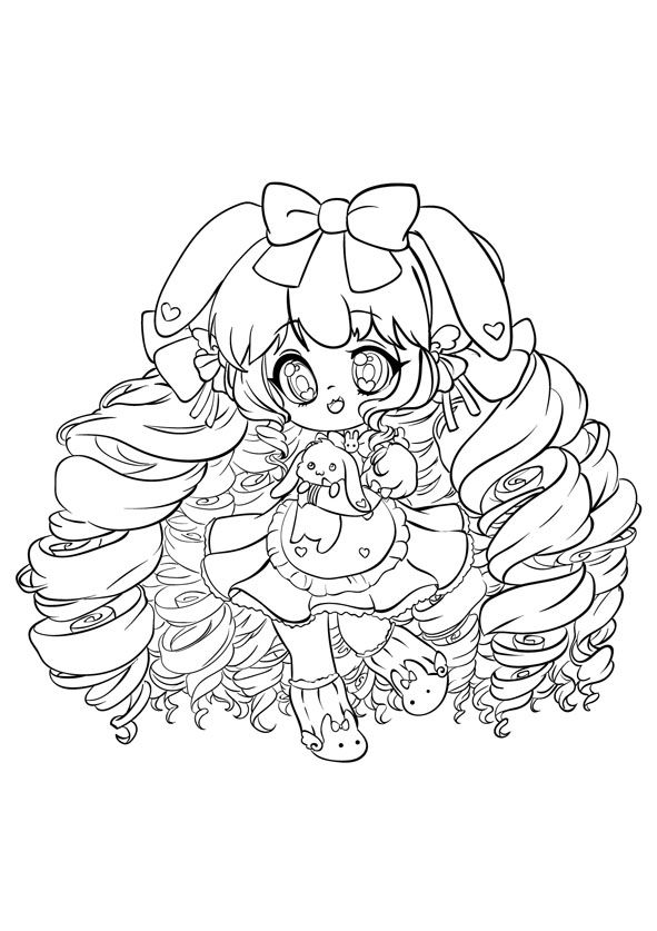 591x837 A Super Cute Chibi Coloring Book Gorgeous Coloring Book For Girls