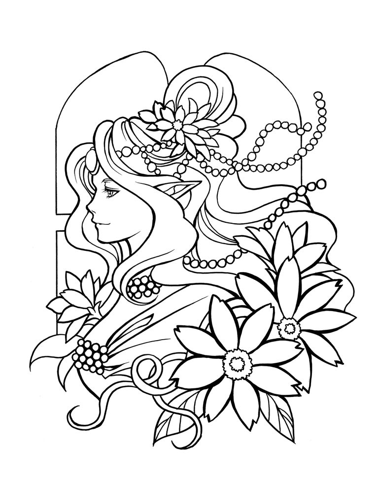 Manga Coloring Pages 765x990 Manga Coloring Pages