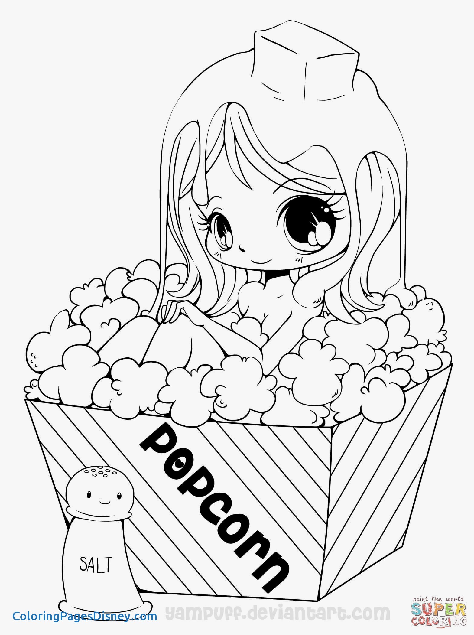 Claymore Manga Coloring Pages Beautiful Chibi Popcorn Girl 1568x2100 Claymore Manga Coloring Pages Beautiful Chibi Popcorn Girl
