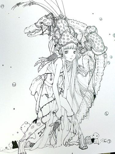 375x500 Manga Coloring Pages