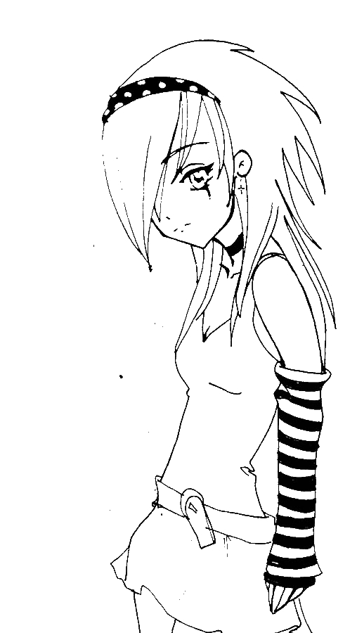 508x900 43 Anime Girls Coloring Pages, 13 Best Of Anime Girl Coloring