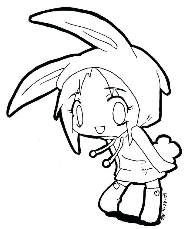 620x756 Manga Girl Coloring Pages Cute Anime Coloring Pages With Bunny