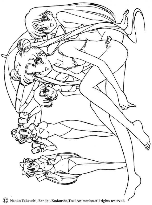 631x850 Sailor Girls Along The Swimming Pool Coloring Pages